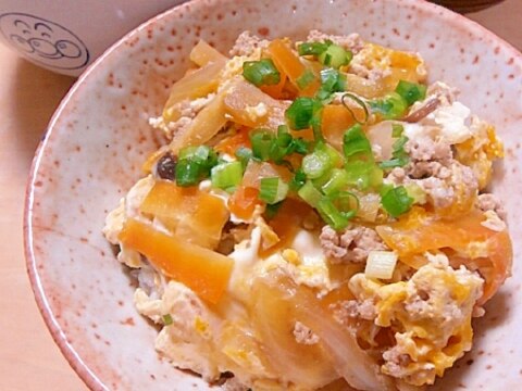 子供も食べやすい 鶏ひき肉の親子丼 野菜もたっぷり レシピ 作り方 By はちわれ413 楽天レシピ 子供も食べやすい 鶏ひき肉の親子丼 野菜もたっぷり レシピ 作り方 By はちわれ413 楽天レシピ